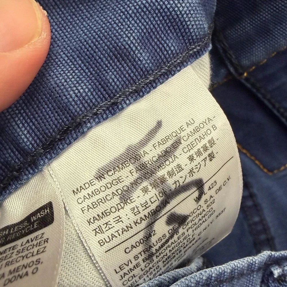 Levis 514 White Tab Blue Slim Straight Leg Pants Mens 30x30 Slacks Denim USA
